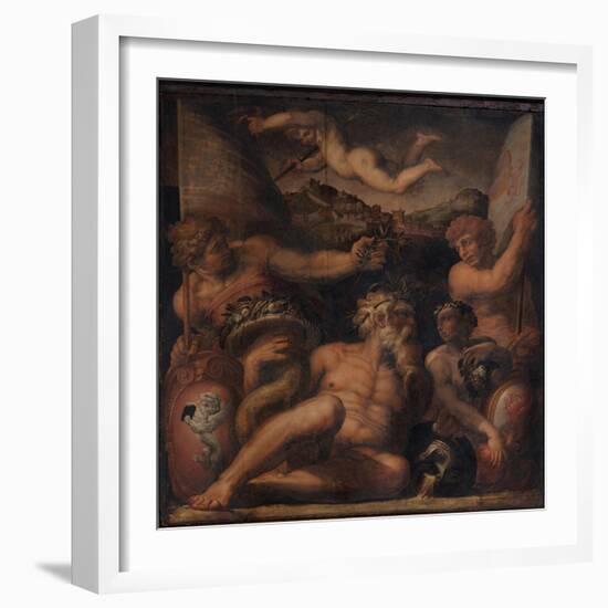 Allegory of Cortona and Montepulciano, 1563-1565-Giorgio Vasari-Framed Giclee Print