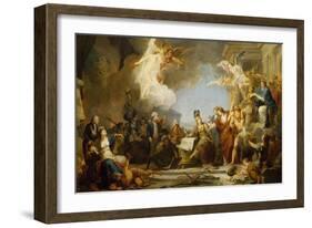 Allegory of Declaration of Human Rights, 1790-Jean-Baptiste Regnault-Framed Giclee Print