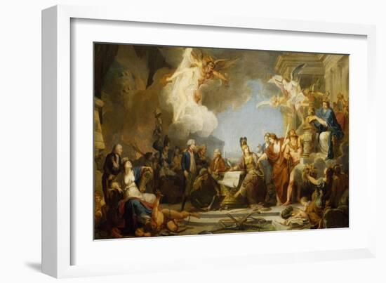 Allegory of Declaration of Human Rights, 1790-Jean-Baptiste Regnault-Framed Giclee Print