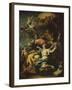 Allegory of France Below Minerva, Who Treads on Ignorance and Crowns Virtue, 1717-18-Sebastiano Ricci-Framed Giclee Print