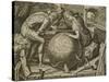 Allegory of Geometry, Engraving by F Floris, 16th Century-Flemish School-Stretched Canvas