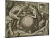 Allegory of Geometry, Engraving by F Floris, 16th Century-Flemish School-Mounted Giclee Print