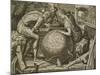 Allegory of Geometry, Engraving by F Floris, 16th Century-Flemish School-Mounted Giclee Print