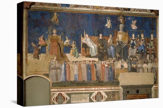 Allegory of Good Government, 1338-1339-Ambrogio Lorenzetti-Stretched Canvas