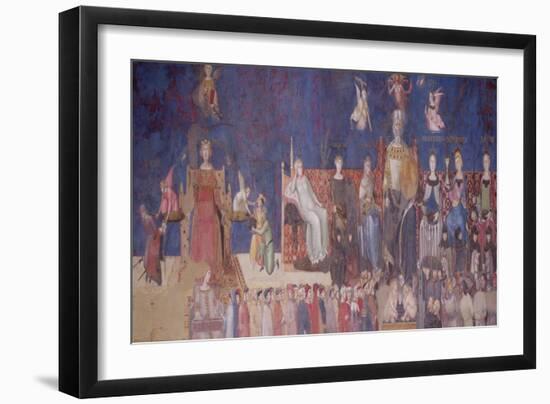 Allegory of Good Government, 1338-40-Ambrogio Lorenzetti-Framed Giclee Print