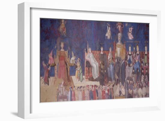 Allegory of Good Government, 1338-40-Ambrogio Lorenzetti-Framed Giclee Print