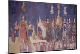 Allegory of Good Government, 1338-40-Ambrogio Lorenzetti-Mounted Giclee Print