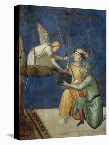 Allegory of Good Government, Commutative Justice or Commutative Punishment-Ambrogio Lorenzetti-Stretched Canvas