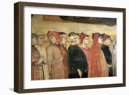 Allegory of Good Government, Detail of Eight Councillors, 1338-40-Ambrogio Lorenzetti-Framed Giclee Print