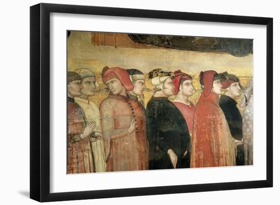 Allegory of Good Government, Detail of Eight Councillors, 1338-40-Ambrogio Lorenzetti-Framed Giclee Print