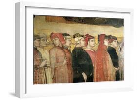 Allegory of Good Government, Detail of Eight Councillors, 1338-40-Ambrogio Lorenzetti-Framed Giclee Print