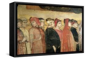 Allegory of Good Government, Detail of Eight Councillors, 1338-40-Ambrogio Lorenzetti-Framed Stretched Canvas