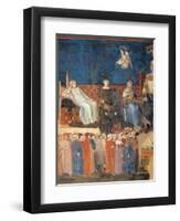 Allegory of Good Government (detail)-Ambrogio Lorenzetti-Framed Art Print