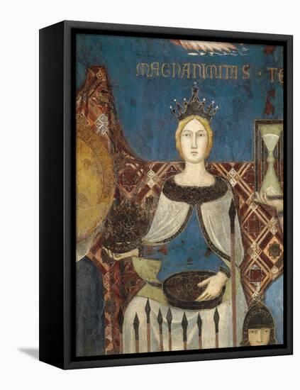 Allegory of Good Government, Magnanimity and Generosity-Ambrogio Lorenzetti-Framed Stretched Canvas