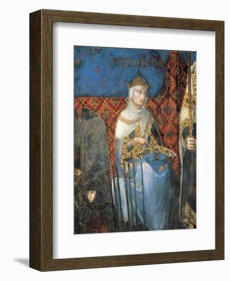 Allegory of Good Government, Prudence-Ambrogio Lorenzetti-Framed Giclee Print