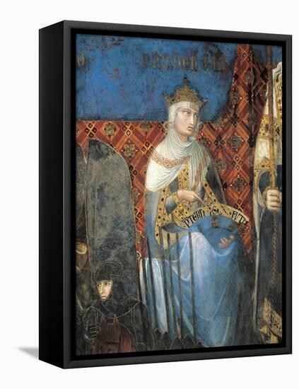 Allegory of Good Government, Prudence-Ambrogio Lorenzetti-Framed Stretched Canvas