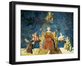 Allegory of Good Government, Wisdom and Justice-Ambrogio Lorenzetti-Framed Giclee Print