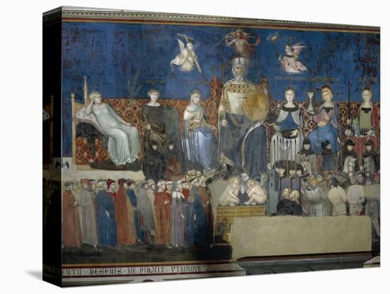 Allegory of Good Government-Ambrogio Lorenzetti-Stretched Canvas