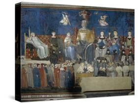 Allegory of Good Government-Ambrogio Lorenzetti-Stretched Canvas