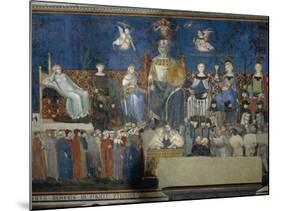 Allegory of Good Government-Ambrogio Lorenzetti-Mounted Premium Giclee Print