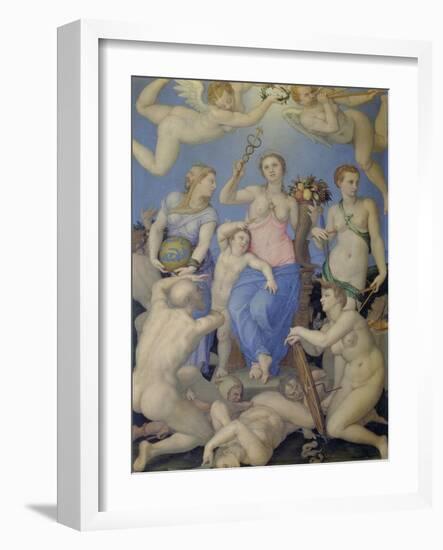 Allegory of Happiness, C. 1567-Agnolo Bronzino-Framed Giclee Print