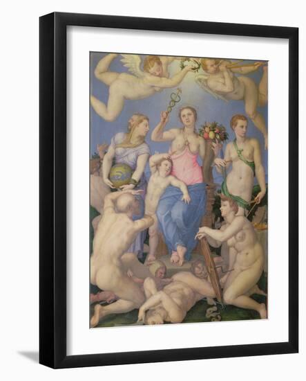 Allegory of Happiness, c.1567-Agnolo Bronzino-Framed Giclee Print