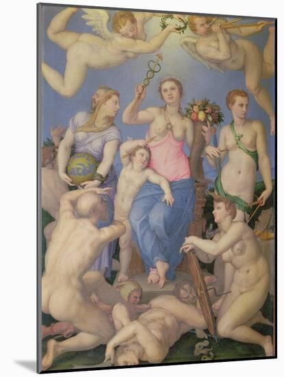 Allegory of Happiness, c.1567-Agnolo Bronzino-Mounted Giclee Print
