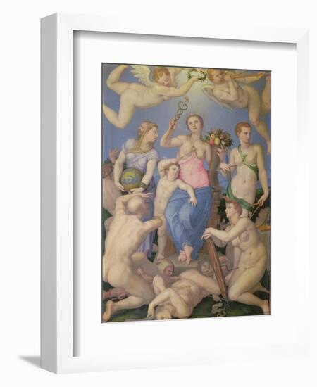 Allegory of Happiness, c.1567-Agnolo Bronzino-Framed Giclee Print