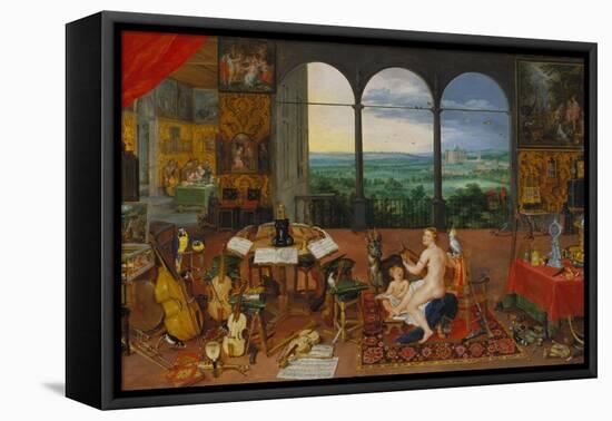 Allegory of Hearing. (Realised with Peter Paul Rubens), 1617-Jan Brueghel the Elder-Framed Stretched Canvas