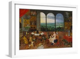 Allegory of Hearing. (Realised with Peter Paul Rubens), 1617-Jan Brueghel the Elder-Framed Giclee Print