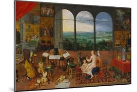 Allegory of Hearing. (Realised with Peter Paul Rubens), 1617-Jan Brueghel the Elder-Mounted Giclee Print