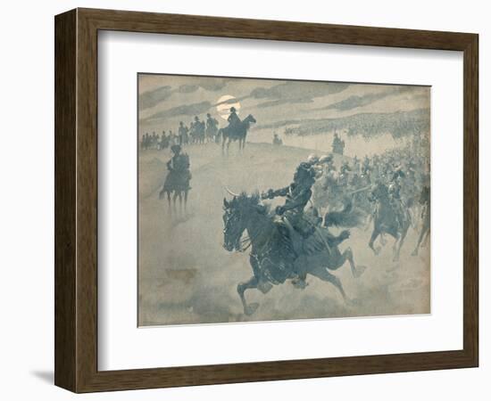 Allegory of Joachim Murat Riding with His Cavalry before Napoleon-Jacques de Breville-Framed Art Print