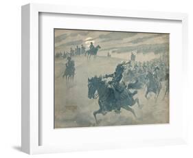 Allegory of Joachim Murat Riding with His Cavalry before Napoleon-Jacques de Breville-Framed Art Print