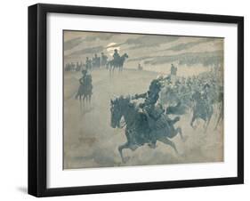 Allegory of Joachim Murat Riding with His Cavalry before Napoleon-Jacques de Breville-Framed Art Print