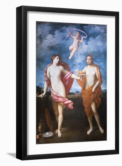 Allegory of Liberality and Modesty, 1637-38 Circa, Guido Reni (Oil on Canvas)-Guido Reni-Framed Giclee Print