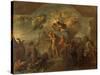 Allegory of Louis XIV, the King Armed on Land and at Sea, 1678-Charles Le Brun-Stretched Canvas