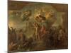 Allegory of Louis XIV, the King Armed on Land and at Sea, 1678-Charles Le Brun-Mounted Giclee Print