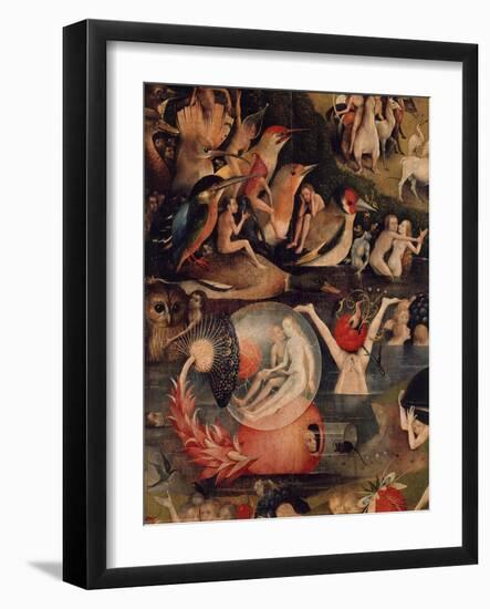 Allegory of Luxury, Central Panel of The Garden of Earthly Delights, c. 1503-04-Hieronymus Bosch-Framed Giclee Print