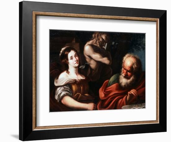 Allegory of Mathematics, Early 17th Century-Bernardo Strozzi-Framed Giclee Print