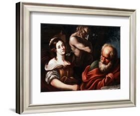 Allegory of Mathematics, Early 17th Century-Bernardo Strozzi-Framed Giclee Print