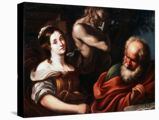 Allegory of Mathematics, Early 17th Century-Bernardo Strozzi-Stretched Canvas