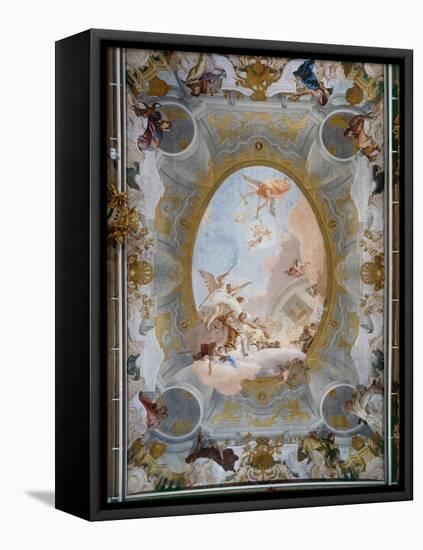 Allegory of Merit Accompanied by Nobility and Virtue, c.1757-8-Giovanni Battista Tiepolo-Framed Stretched Canvas