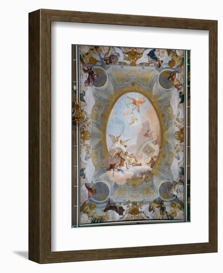 Allegory of Merit Accompanied by Nobility and Virtue, c.1757-8-Giovanni Battista Tiepolo-Framed Giclee Print