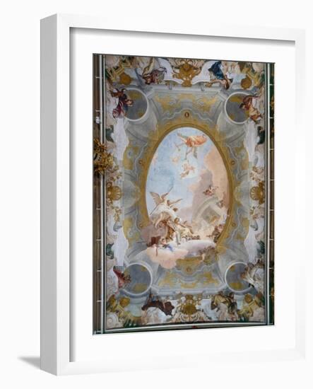 Allegory of Merit Accompanied by Nobility and Virtue, c.1757-8-Giovanni Battista Tiepolo-Framed Giclee Print