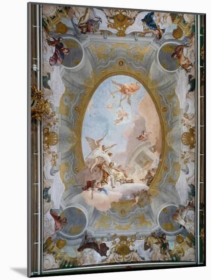 Allegory of Merit Accompanied by Nobility and Virtue, c.1757-8-Giovanni Battista Tiepolo-Mounted Giclee Print