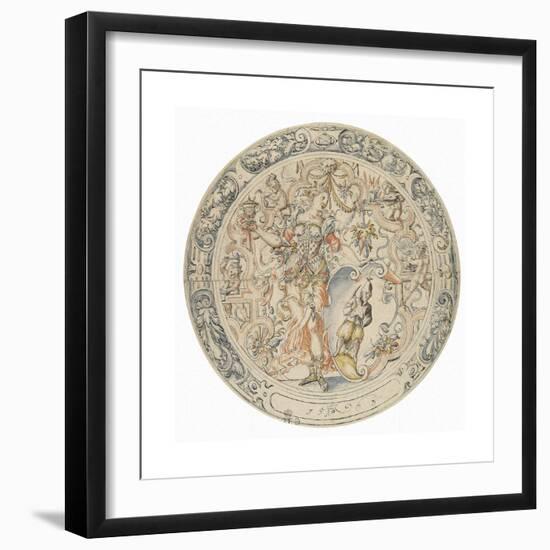 Allegory of Mining, 1563-Jost Amman-Framed Giclee Print