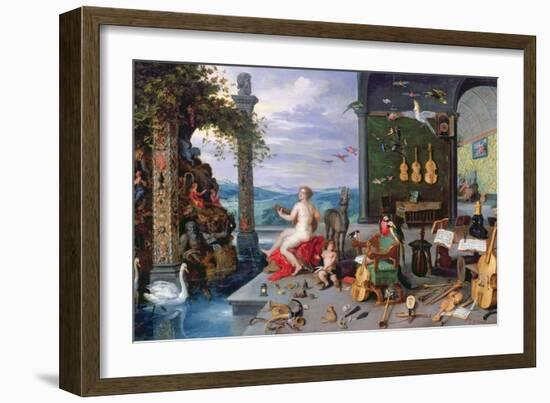 Allegory of Music-Jan Brueghel the Elder-Framed Giclee Print