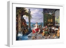 Allegory of Music-Jan Brueghel the Elder-Framed Giclee Print