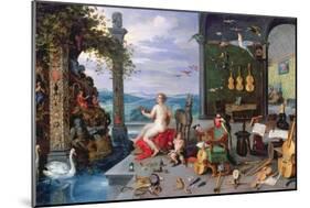 Allegory of Music-Jan Brueghel the Elder-Mounted Giclee Print