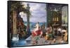 Allegory of Music-Jan Brueghel the Elder-Framed Stretched Canvas